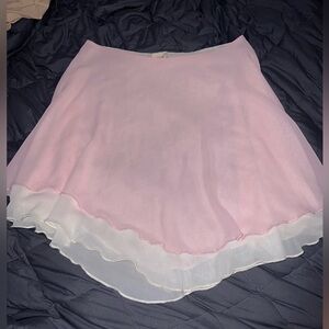 Siren Lily Pink and White Skirt